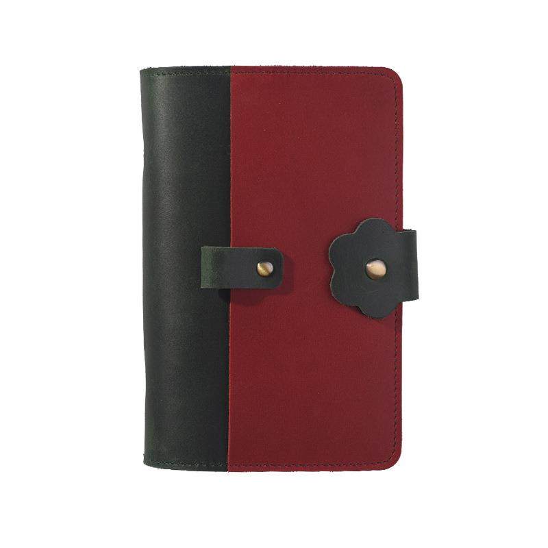 疯马皮手账本A6随身携带商务记事本带笔插收纳本子真皮手账本