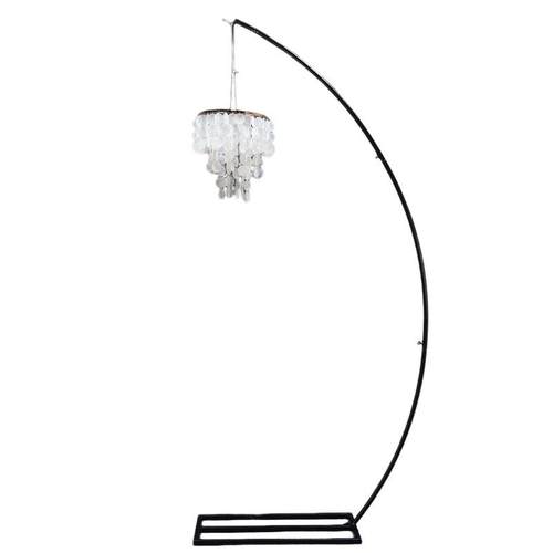 新款外贸婚庆户外婚礼舞台装饰水晶吊灯支架铁艺弧形挂件路引装饰