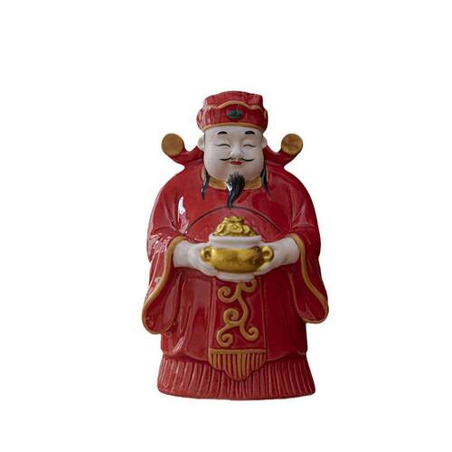 五路财神爷陶瓷比干关羽柴荣赵公明王亥中式招财摆件店铺开业礼品