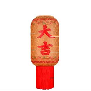 竹编油纸灯笼中餐厅火锅店装饰灯笼港式茶楼潮汕油纸冬瓜灯笼吊灯