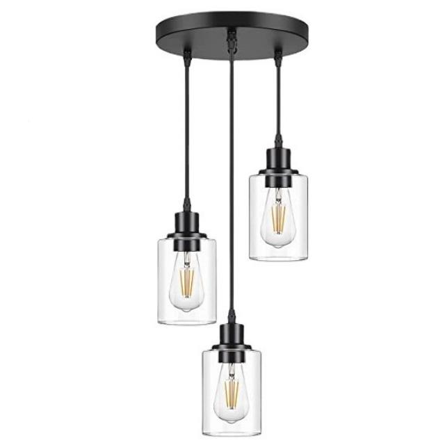 欧美创式长10726方形客餐厅卧室过道复古意吊灯铁艺厅酒北吧台玻