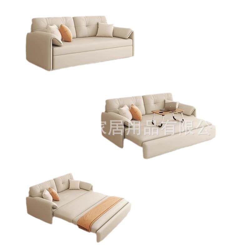 小户型沙发床折叠两用2024新款客厅书房1米2双人伸缩床收纳多功能