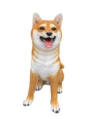户外庭院装饰动物雕塑柴犬模型门口看门狗落地摆设仿真秋田犬摆件