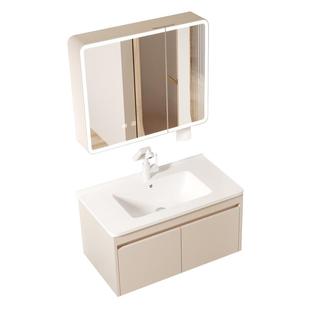 85cm长蜂窝铝浴室柜卫生间洗脸盆柜组合洗手池洗漱台75陶瓷一体盆