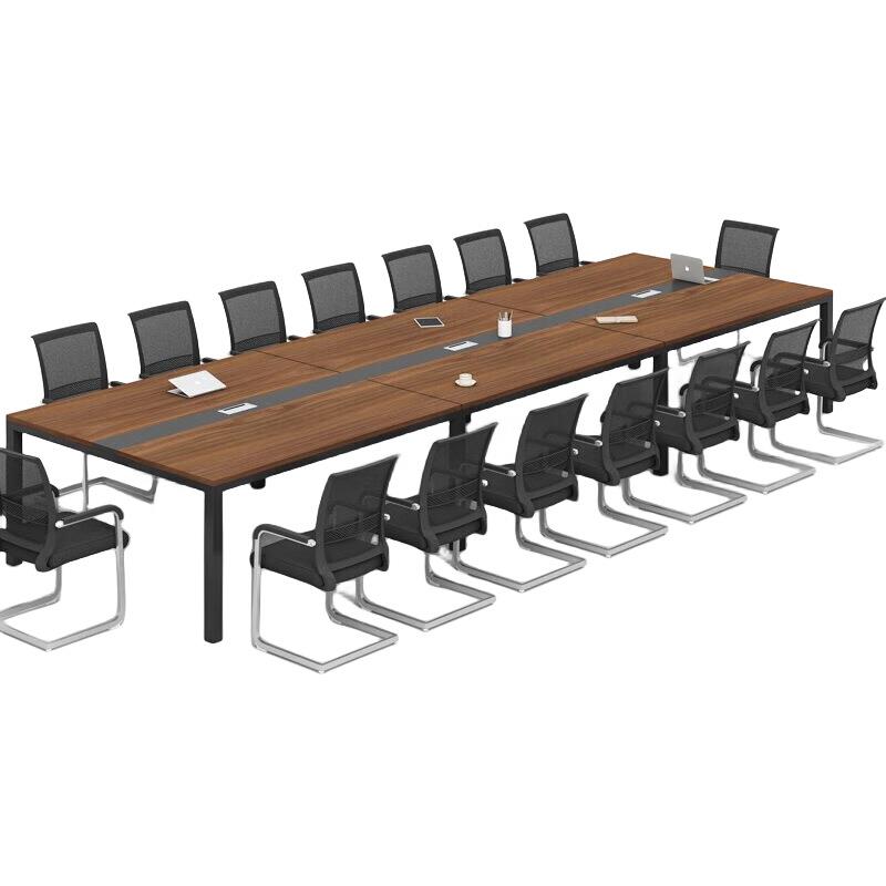 会议桌长桌多人开会办公家具桌椅简约钢木书桌洽谈培训会客