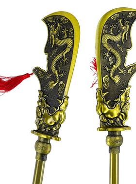 电镀关公大刀实心合金1米青龙刀舞台表演道具杂技大关刀金属兵器