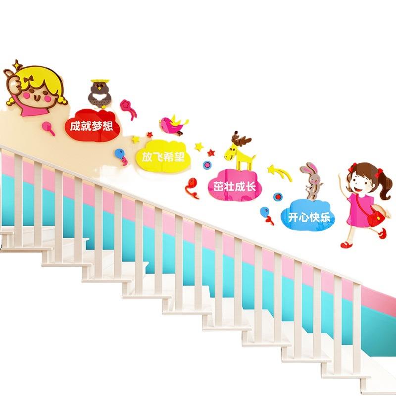 幼儿园楼梯墙面装饰贴画区角教室环境布置环创材料主题墙走廊创意