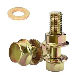 热销450pcs彩锌高强度8.8级六角法兰面螺栓配平垫圈螺母套装