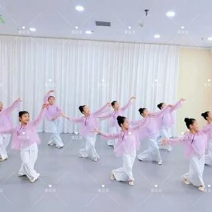 立春舞蹈服儿童新款 演出服女童古典舞中国风练功服飘逸纱衣表演服