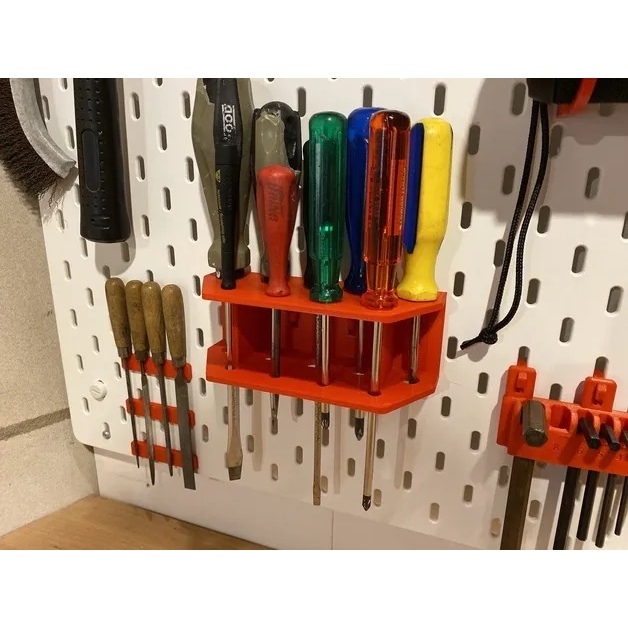 适用宜家SKADIS 斯考迪斯 宜家洞洞板配件 九把螺丝刀支架