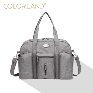 COLORLAND品牌时尚 单肩包斜跨包多功能大容量潮爸爸出行包