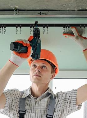 5米塑钢轨道不锈钢夹套装窗帘弯轨滑轨配件黑色/白色