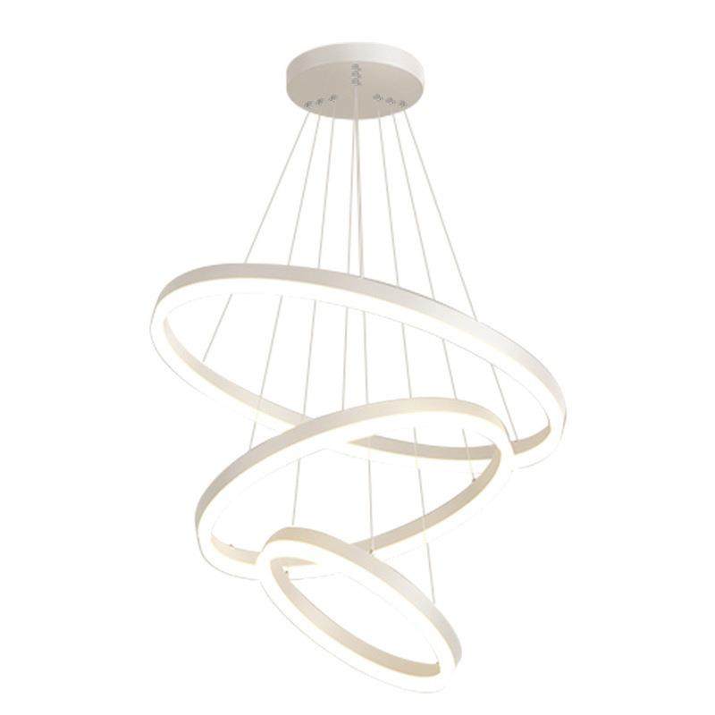 简约现代大气护眼全光谱餐厅灯北欧圆形楼梯客厅loft吊灯中山灯具,家装灯饰光源,智能吊灯,淘宝优惠券,粉丝福利购,淘宝优惠卷