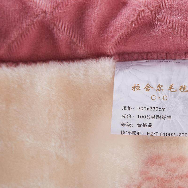 厂家拉舍尔毛毯被子加厚双层冬季结婚庆盖毯单双人学生绒毯子