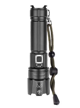 P70手电筒超亮led铝合金变焦电显户外多功能光学变焦