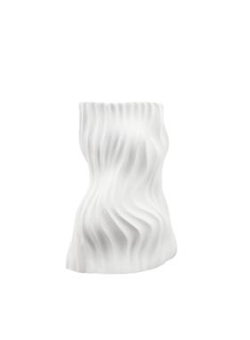 现代简约创意褶皱白色树脂花器办公室卧室客厅餐厅家居装饰品摆件