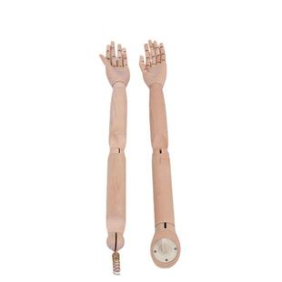 服装半身模特道具女士男士木质手臂活动关节拆装手机械手掌配件