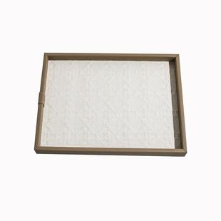 法式 香薰托盘样板房衣帽间高颜值收纳轻奢茶几托盘摆件