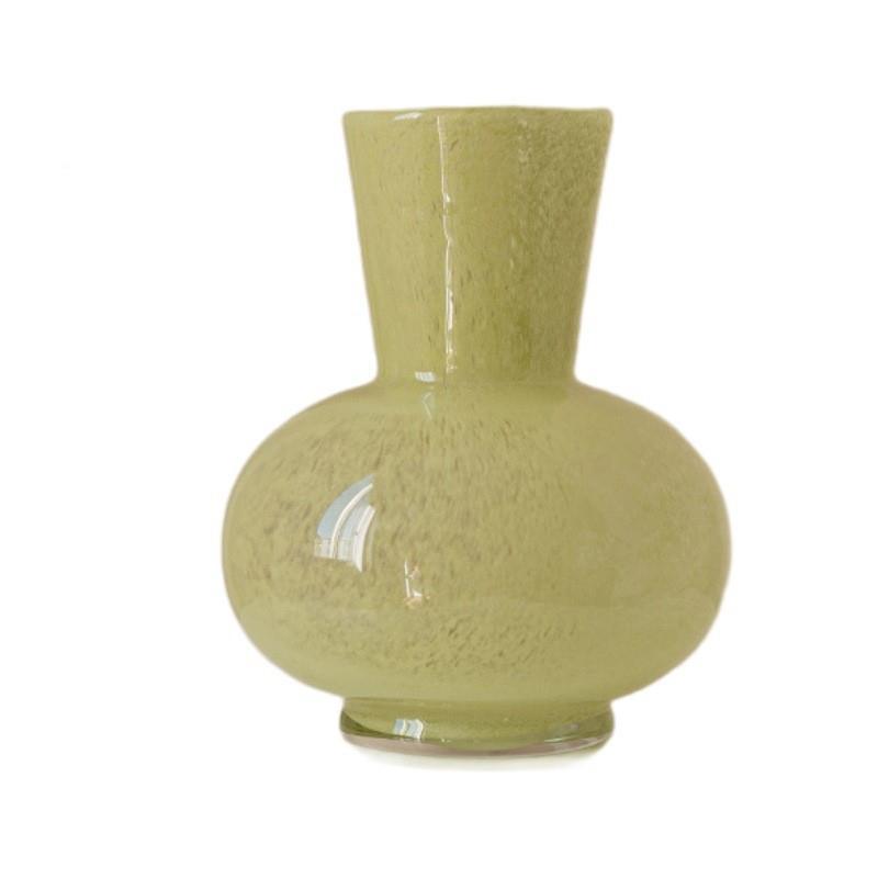 花多巴胺彩色高绿色流奢沙琉QL160A绿璃瓶摆件轻级感客厅桌面水养