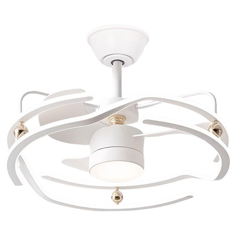 北欧扇灯智吊能语餐音客厅厅饭厅风风扇灯变频遥控卧室灯一体吊扇