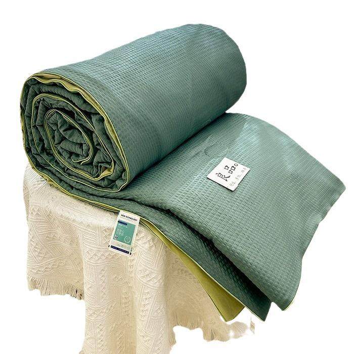 新款纯色双拼水洗泡泡棉夏凉被可水洗空调被学生被夏季礼品被子