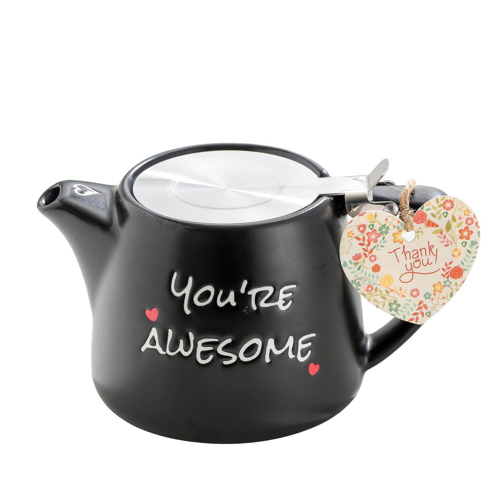 陶瓷过滤茶壶600ml功夫茶具带网隔内胆家用单壶冲泡茶器茶杯