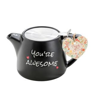 陶瓷过滤茶壶600ml功夫茶具带网隔内胆家用单壶冲泡茶器茶杯