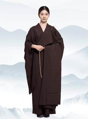 新款梵林僧服居士受五戒缦衣菩萨戒曼衣嫚衣搭衣女袈裟垂感好不透