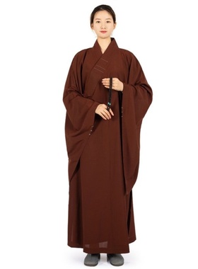 新台湾麻纱不透明海青居士服男女海清僧服咖啡黑色用品正品包邮