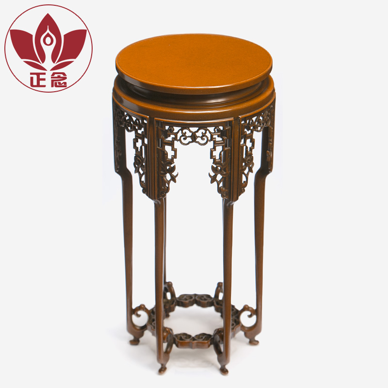 庆松堂苏工铜炉名家胡庆松圆花几香炉台铜花架花台花瓶架紫铜摆件