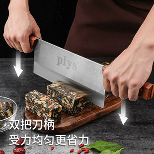 双把刀阿胶糕刀专用刀年糕切条刀神器山竹剔骨吹毛断发切糕刀割肉