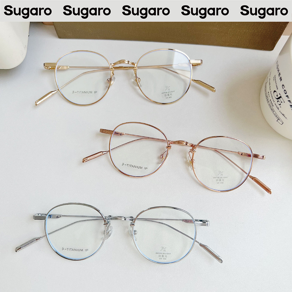 48mm时尚gm同款钛架金属圆框眼镜男女可配近视防蓝光玫瑰金平光镜,ZIPPO/瑞士军刀/眼镜,定制成品光学镜,淘宝优惠券,粉丝福利购,淘宝优惠卷