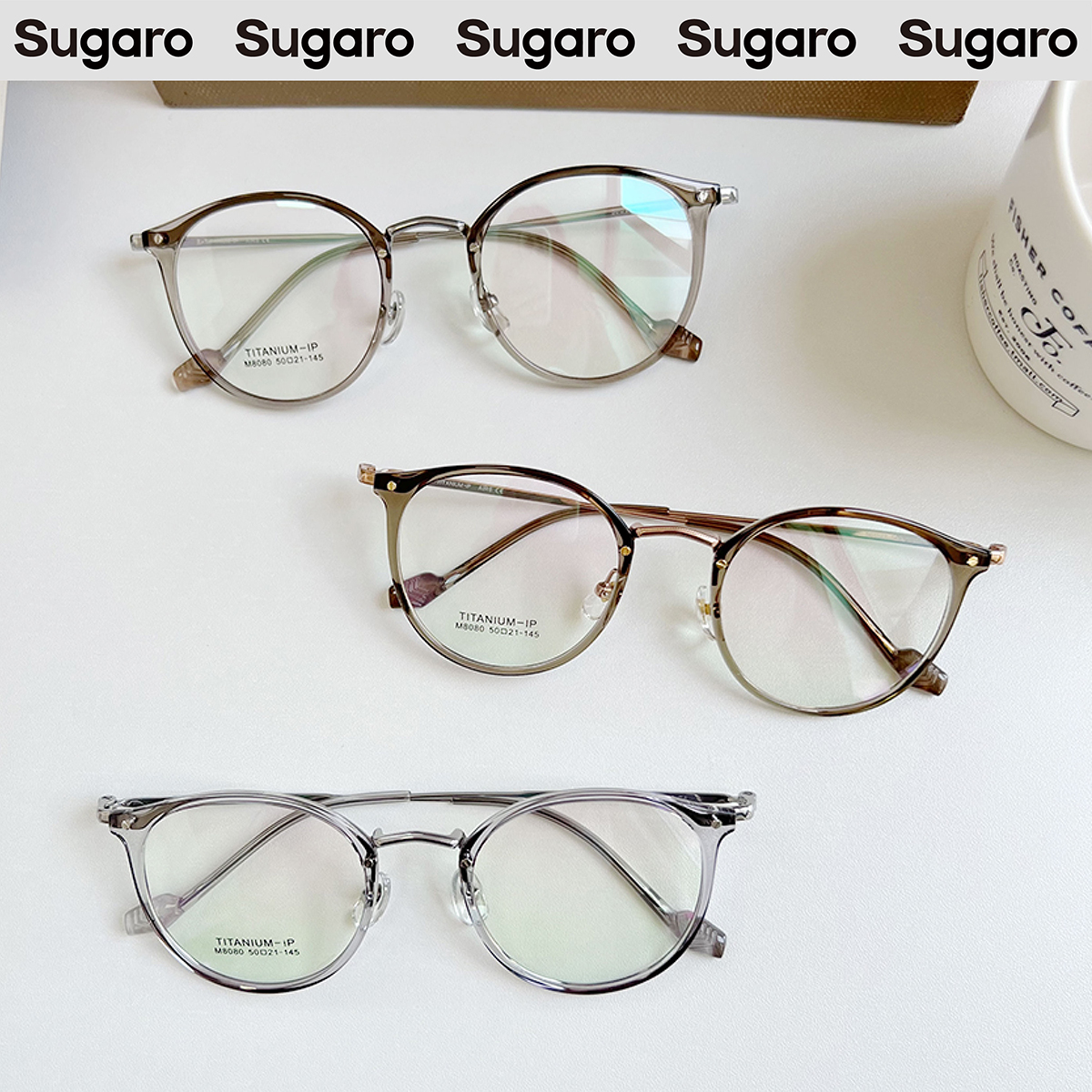 韩版潮超轻钛透茶眼镜框可配近视镜片女防蓝光金属素颜神器镜架男