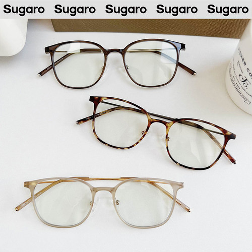 时尚磨砂玳瑁方眼镜男女可配近视