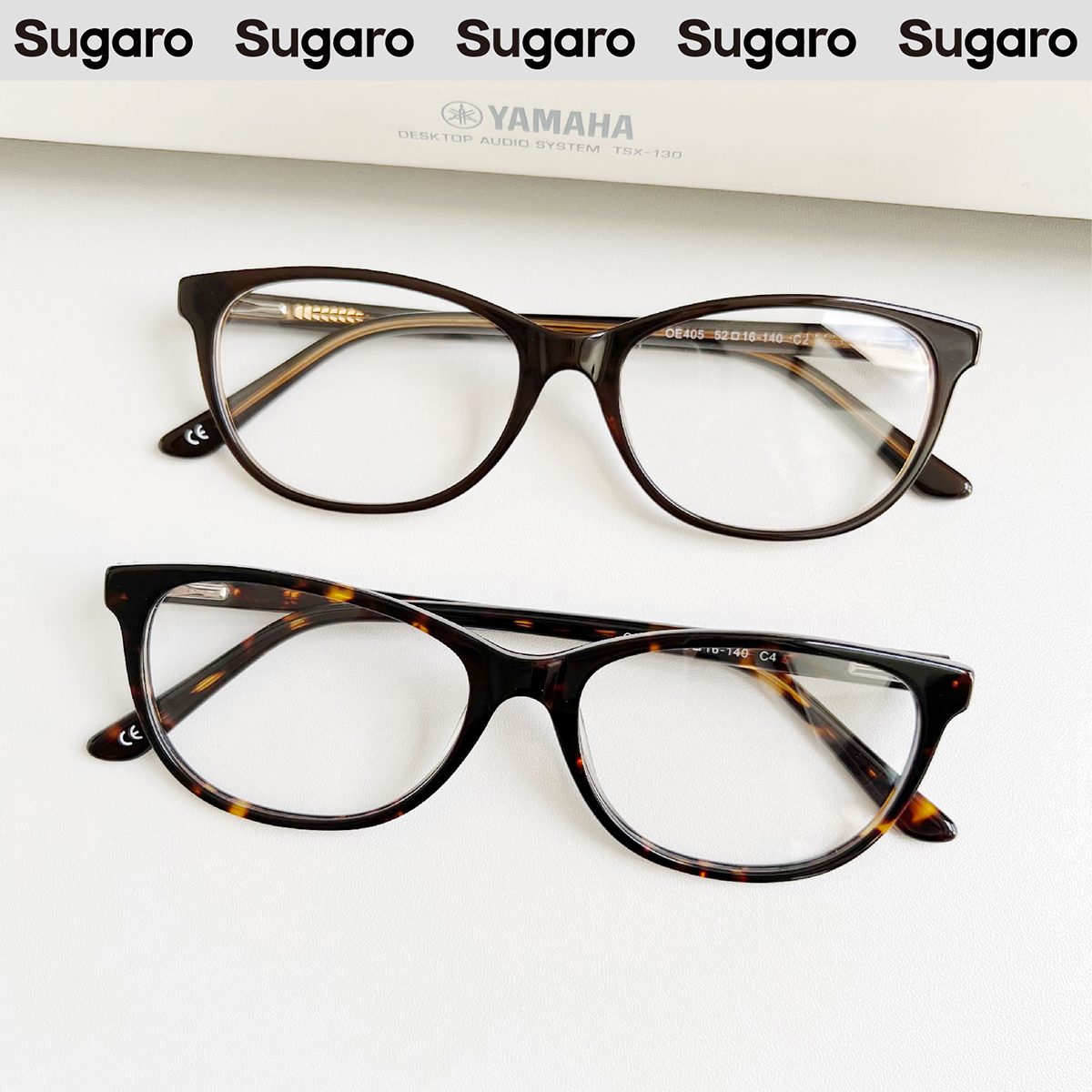 50mm复古猫眼板材眼镜男女配近视远视防蓝光防辐射小脸玳瑁老花镜