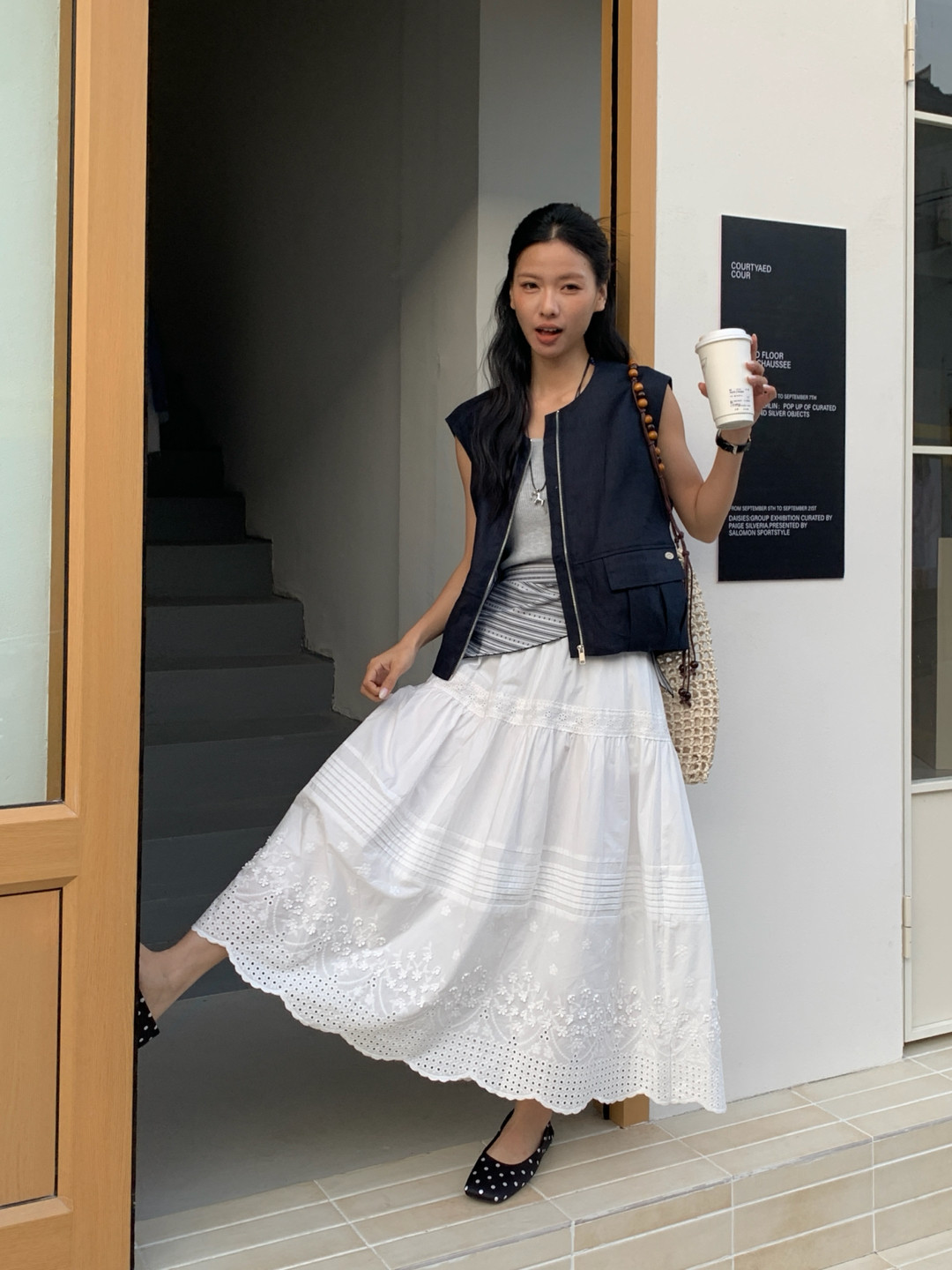 2026新款外贸韩版立体花朵风琴百褶裙Zn91022