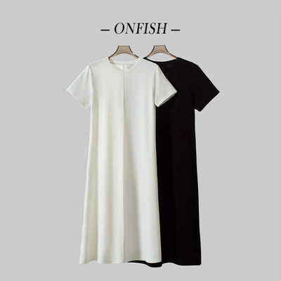 垂感砂洗果冻空气层长裙垂感通勤