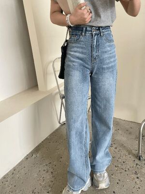 2026新款外贸单弹力女宽松显瘦直筒裤型休闲土耳其牛仔裤D2417