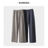 时尚 2024春新款 潮流 休闲裤 通勤外贸单女装 lulu定制竖条裤 F1133