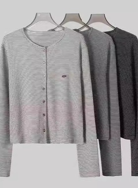 2024秋季新款时尚女细条纹开衫FL003F