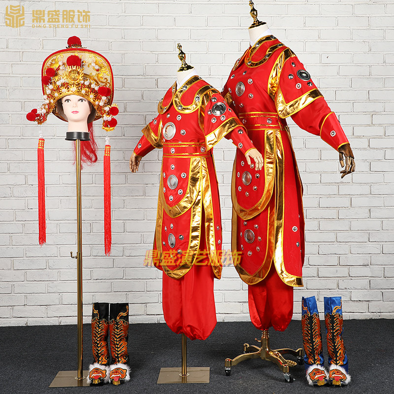 戏曲木兰衣豫剧花木兰服装古装演B出服武将木兰服盔戏装将军装大