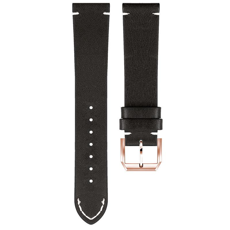 复古真皮手表带适配劳q力士黑绿水鬼迪通拿游艇名仕快拆牛皮表带