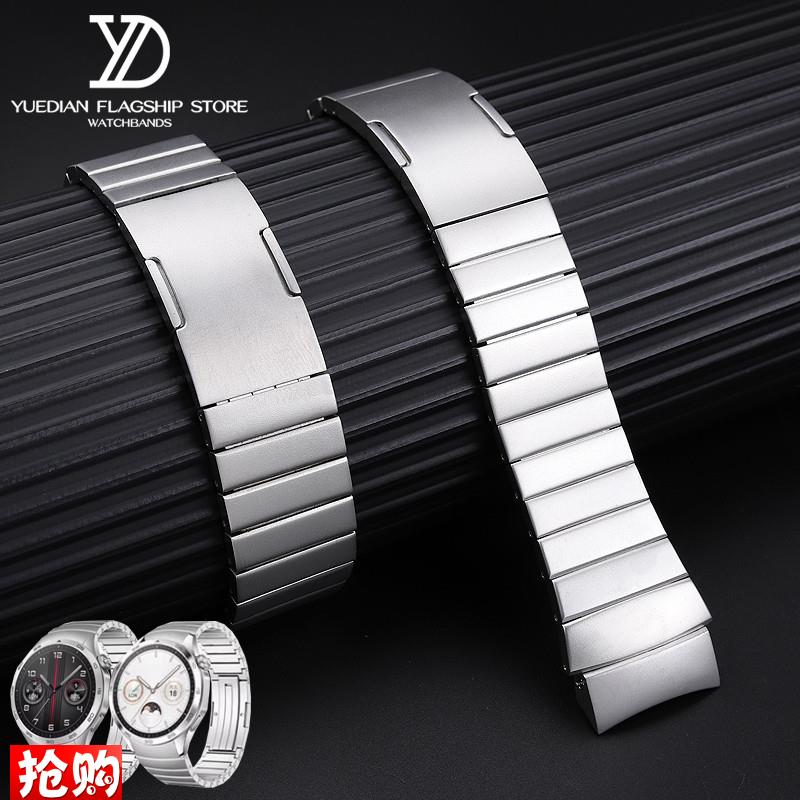 适配华为watgchGT4不锈钢手表带gt4精钢钢带46mm表盘配件22mm男款
