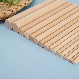 旗杆实木桦木棒圆木棍小杆子手工DIY模型材料多种长度小木棒