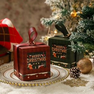 盒 饰包装 圣诞节礼品盒平安夜苹果礼盒平安果包装 盒手提礼物盒子装