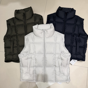 韩系新款秋冬羽绒马甲女白鸭绒无袖立领时尚马甲保暖泡芙面包服26