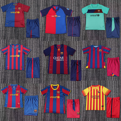 Messi kids Jersey Barcelona Retro  RONALDINHO PUYOL