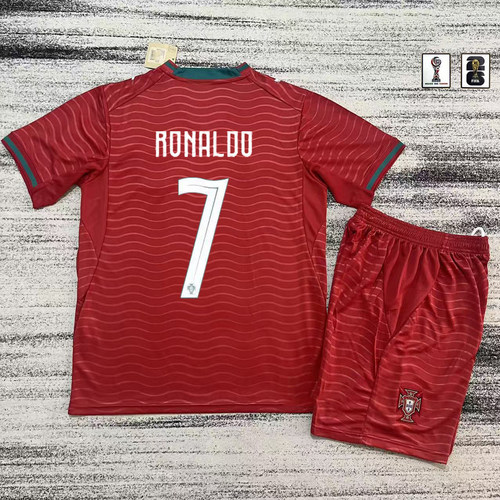 2026 Portugal RONALDO Football Soccer Jersey Men Kids kit
