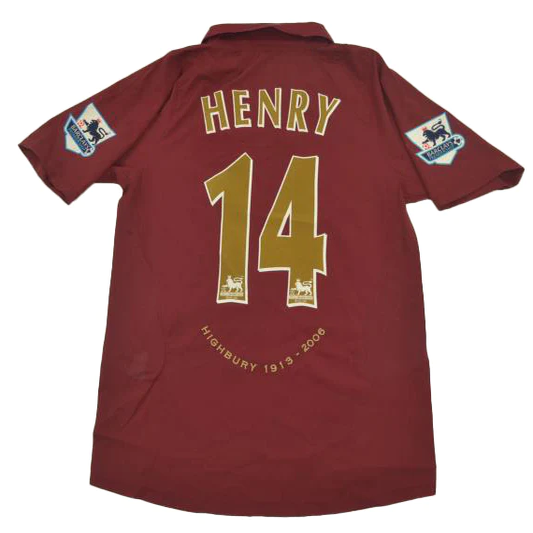 2005-06 Arsenal Retro Bergkamp henry Soccer Football Jersey