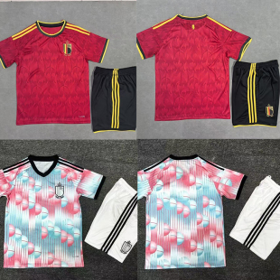 Belgium 2026 World Cup home away soccer Jersey Kids